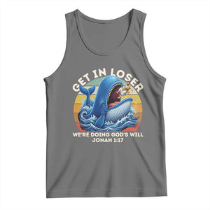 Get In Loser We're Doing God's Will Tank Top Funny Christian Bible TS11 Black Heather Print Your Wear