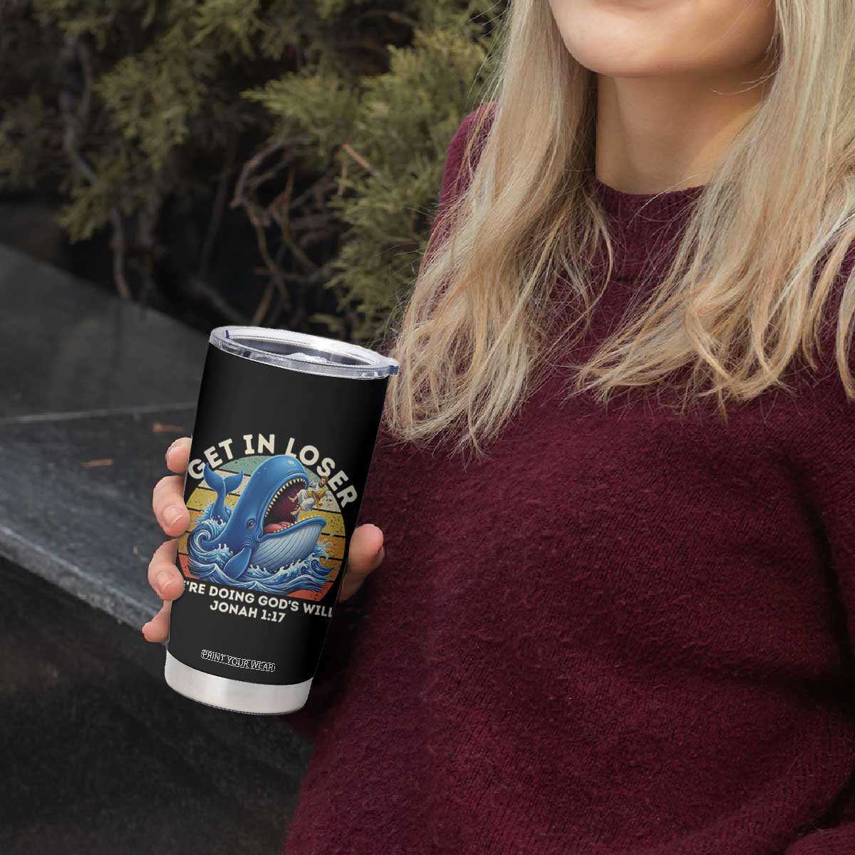 Get In Loser We're Doing God's Will Tumbler Cup Funny Christian Bible TS11 Print Your Wear