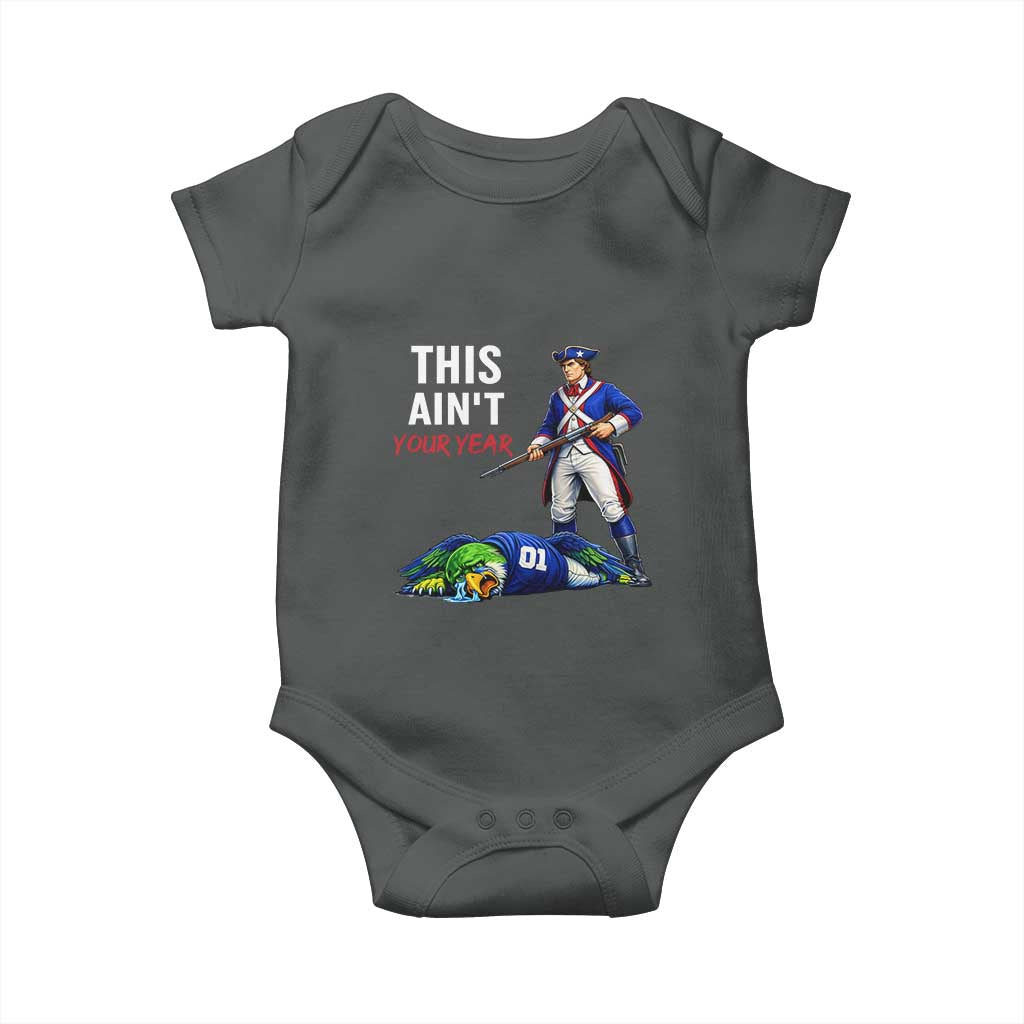 Funny Football Rivarly Baby Onesie This Aint Your Year New England Minutemen Championship TS11 Dark Heather Print Your Wear