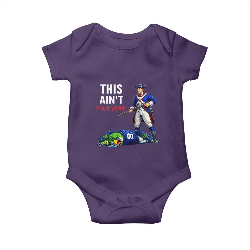 Funny Football Rivarly Baby Onesie This Aint Your Year New England Minutemen Championship TS11 Purple Print Your Wear