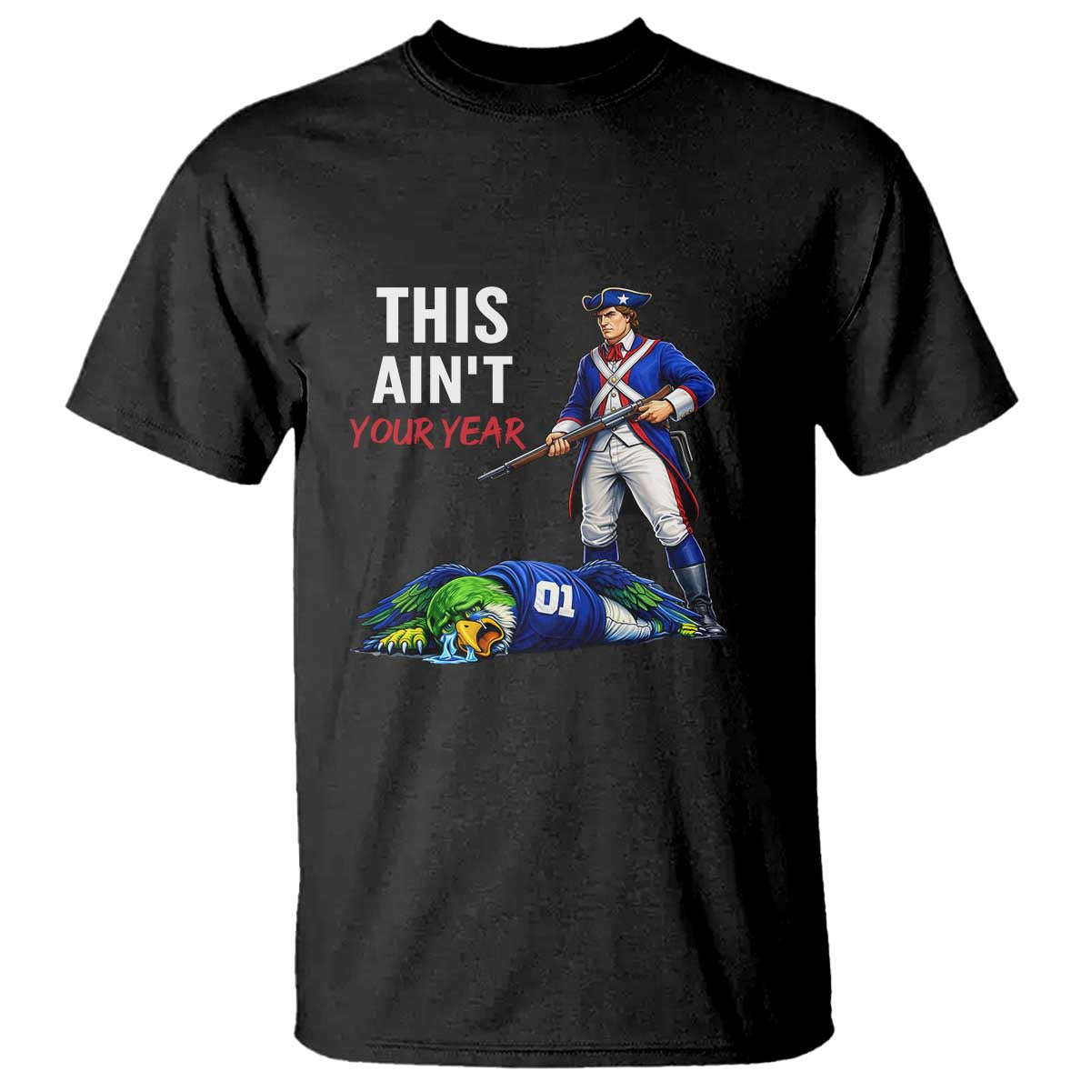 Funny Football Rivarly T Shirt This Aint Your Year New England Minutemen Championship TS11 Black Print Your Wear