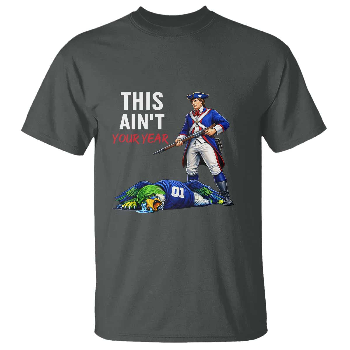 Funny Football Rivarly T Shirt This Aint Your Year New England Minutemen Championship TS11 Dark Heather Print Your Wear