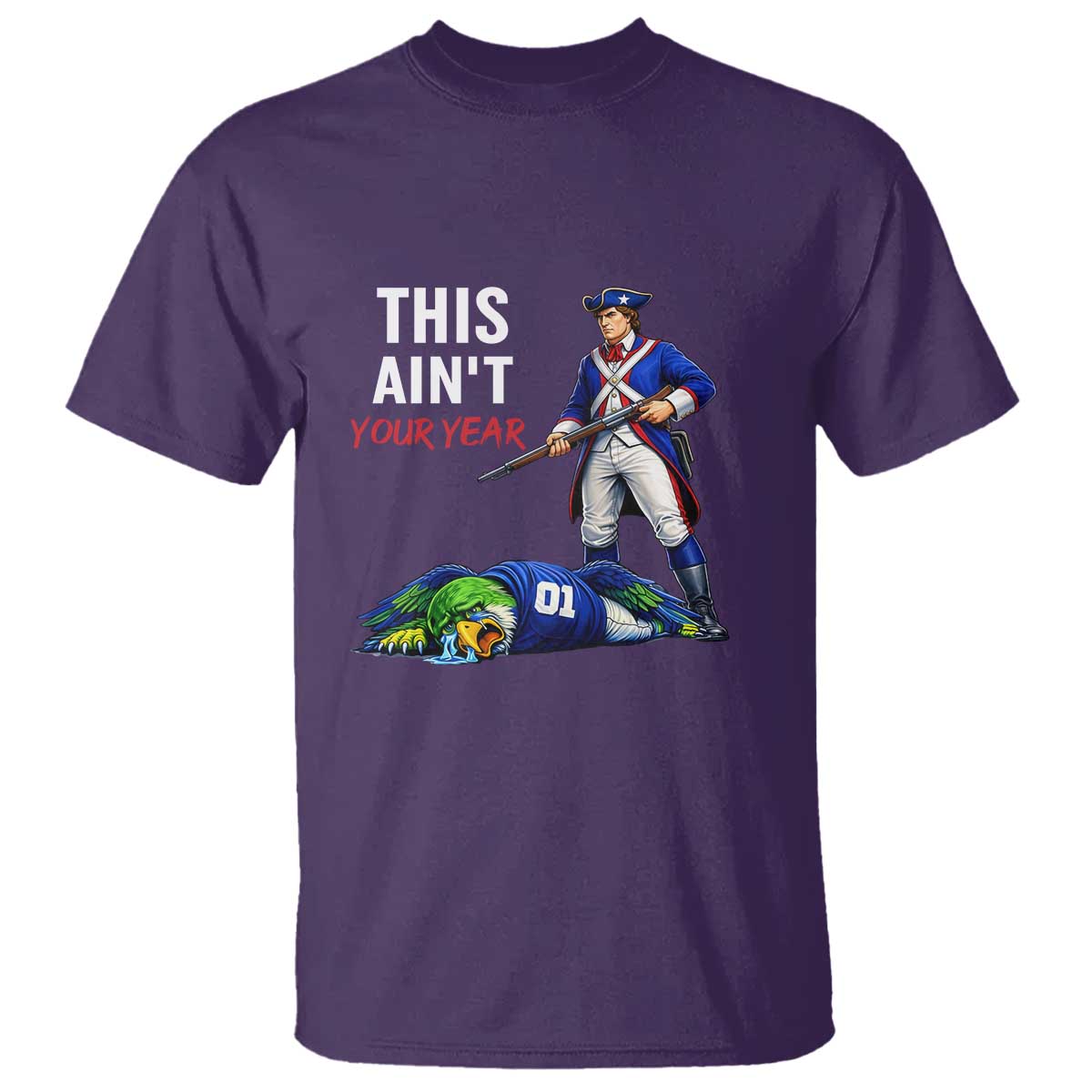 Funny Football Rivarly T Shirt This Aint Your Year New England Minutemen Championship TS11 Purple Print Your Wear