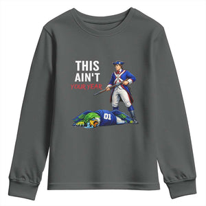 Funny Football Rivarly Youth Sweatshirt This Aint Your Year New England Minutemen Championship TS11 Dark Heather Print Your Wear