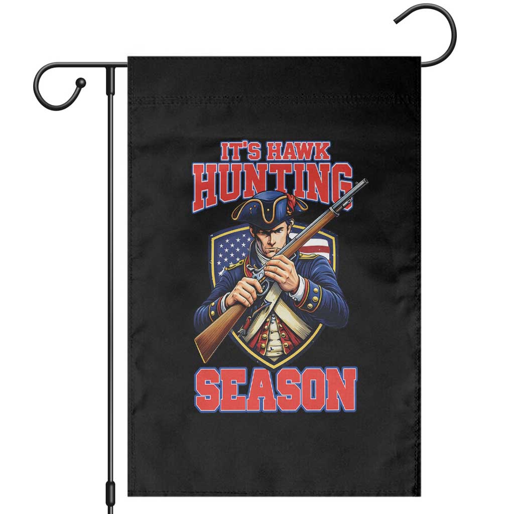 Funny New England Minutemen Football Rivarly Garden Flag It Is Hawk Hunting Season TS11 Black Print Your Wear