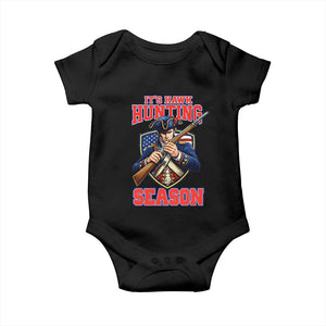 Funny New England Minutemen Football Rivarly Baby Onesie It Is Hawk Hunting Season TS11 Black Print Your Wear