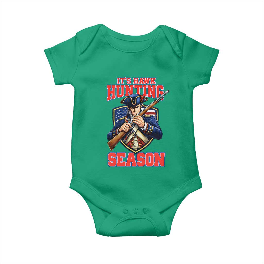 Funny New England Minutemen Football Rivarly Baby Onesie It Is Hawk Hunting Season TS11 Irish Green Print Your Wear
