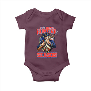 Funny New England Minutemen Football Rivarly Baby Onesie It Is Hawk Hunting Season TS11 Maroon Print Your Wear