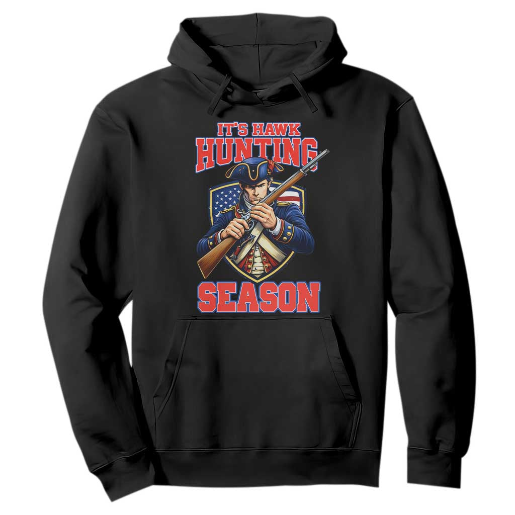 Funny New England Minutemen Football Rivarly Hoodie It Is Hawk Hunting Season TS11 Black Print Your Wear