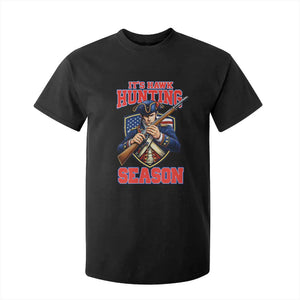 Funny New England Minutemen Football Rivarly T Shirt For Kid It Is Hawk Hunting Season TS11 Black Print Your Wear
