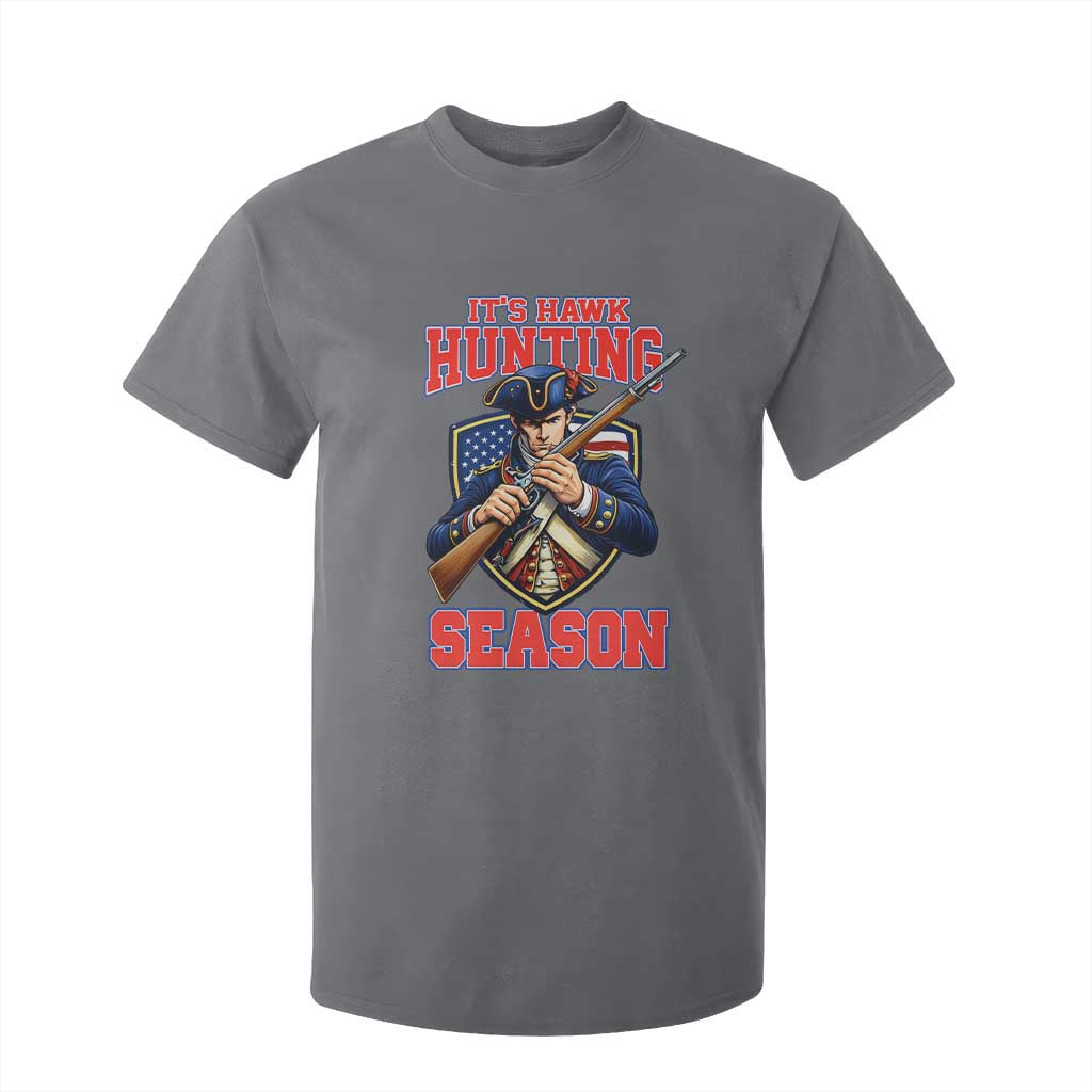 Funny New England Minutemen Football Rivarly T Shirt For Kid It Is Hawk Hunting Season TS11 Charcoal Print Your Wear