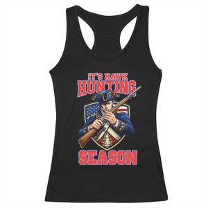 Funny New England Minutemen Football Rivarly Racerback Tank Top It Is Hawk Hunting Season TS11 Black Print Your Wear