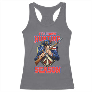 Funny New England Minutemen Football Rivarly Racerback Tank Top It Is Hawk Hunting Season TS11 Charcoal Print Your Wear