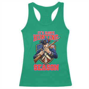 Funny New England Minutemen Football Rivarly Racerback Tank Top It Is Hawk Hunting Season TS11 Irish Green Print Your Wear