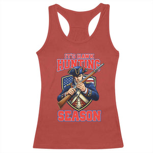 Funny New England Minutemen Football Rivarly Racerback Tank Top It Is Hawk Hunting Season TS11 Red Print Your Wear
