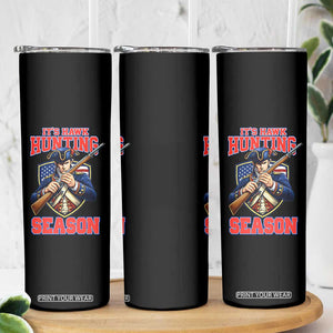 Funny New England Minutemen Football Rivarly Skinny Tumbler It Is Hawk Hunting Season TS11 Print Your Wear