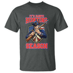 Funny New England Minutemen Football Rivarly T Shirt It Is Hawk Hunting Season TS11 Dark Heather Print Your Wear