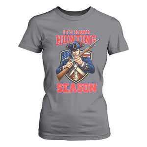 Funny New England Minutemen Football Rivarly T Shirt For Women It Is Hawk Hunting Season TS11 Charcoal Print Your Wear
