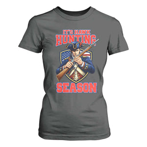 Funny New England Minutemen Football Rivarly T Shirt For Women It Is Hawk Hunting Season TS11 Dark Heather Print Your Wear