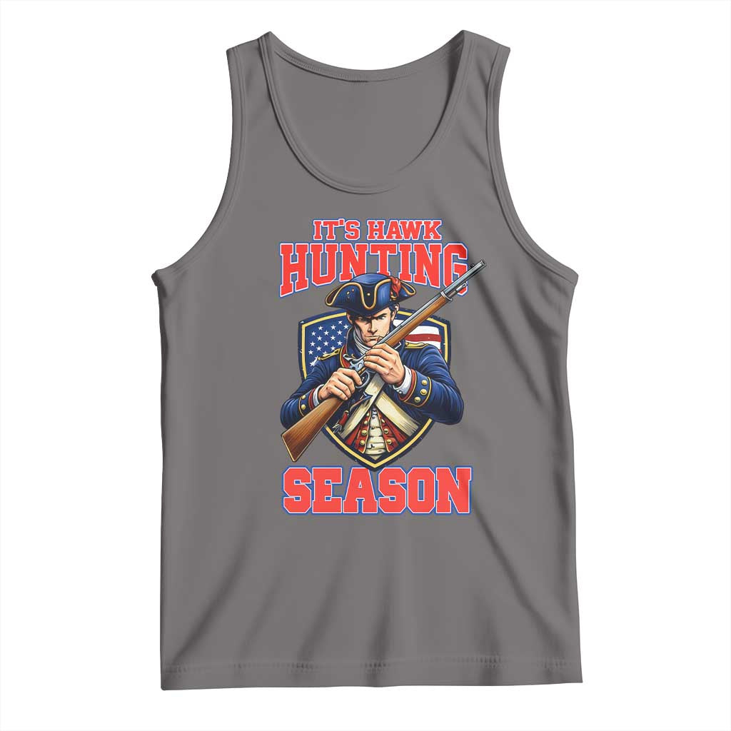 Funny New England Minutemen Football Rivarly Tank Top It Is Hawk Hunting Season TS11 Deep Heather Print Your Wear