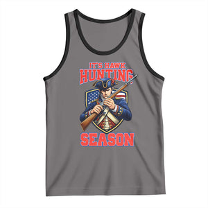 Funny New England Minutemen Football Rivarly Tank Top It Is Hawk Hunting Season TS11 Deep Heather Black Print Your Wear