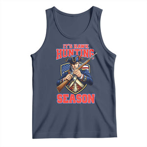 Funny New England Minutemen Football Rivarly Tank Top It Is Hawk Hunting Season TS11 Navy Print Your Wear