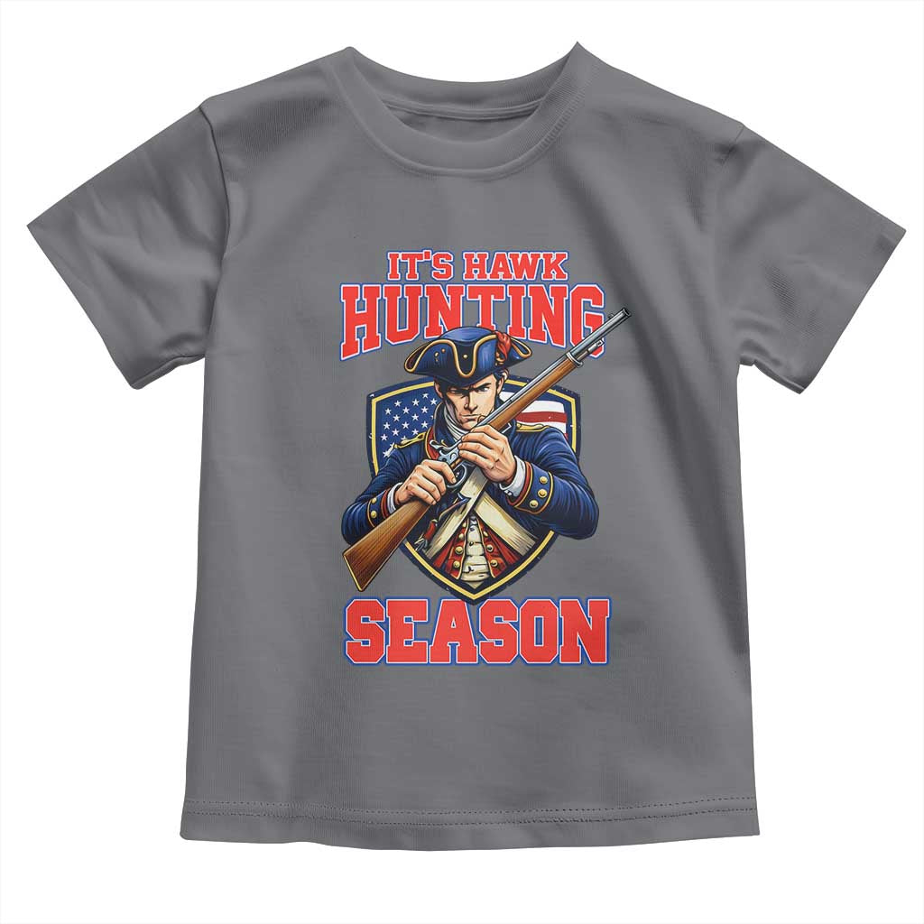 Funny New England Minutemen Football Rivarly Toddler T Shirt It Is Hawk Hunting Season TS11 Charcoal Print Your Wear