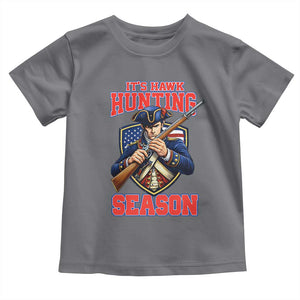 Funny New England Minutemen Football Rivarly Toddler T Shirt It Is Hawk Hunting Season TS11 Charcoal Print Your Wear