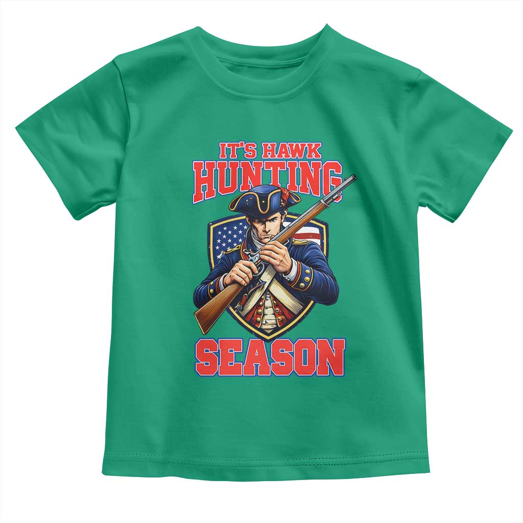 Funny New England Minutemen Football Rivarly Toddler T Shirt It Is Hawk Hunting Season TS11 Irish Green Print Your Wear