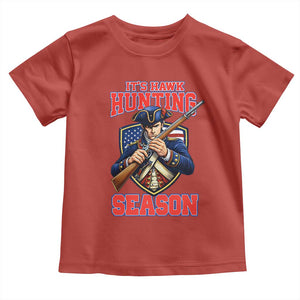 Funny New England Minutemen Football Rivarly Toddler T Shirt It Is Hawk Hunting Season TS11 Red Print Your Wear