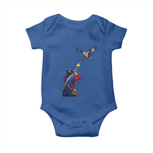 Funny Minutemen Shooting Blue and Green Hawk Football Rivalry Baby Onesie TS11 Royal Blue Print Your Wear