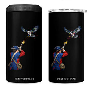 Funny Minutemen Shooting Blue and Green Hawk Football Rivalry 4 in 1 Can Cooler Tumbler TS11 One Size: 16 oz Black Print Your Wear