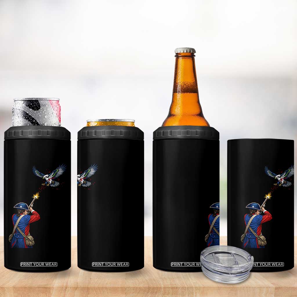 Funny Minutemen Shooting Blue and Green Hawk Football Rivalry 4 in 1 Can Cooler Tumbler TS11 Print Your Wear