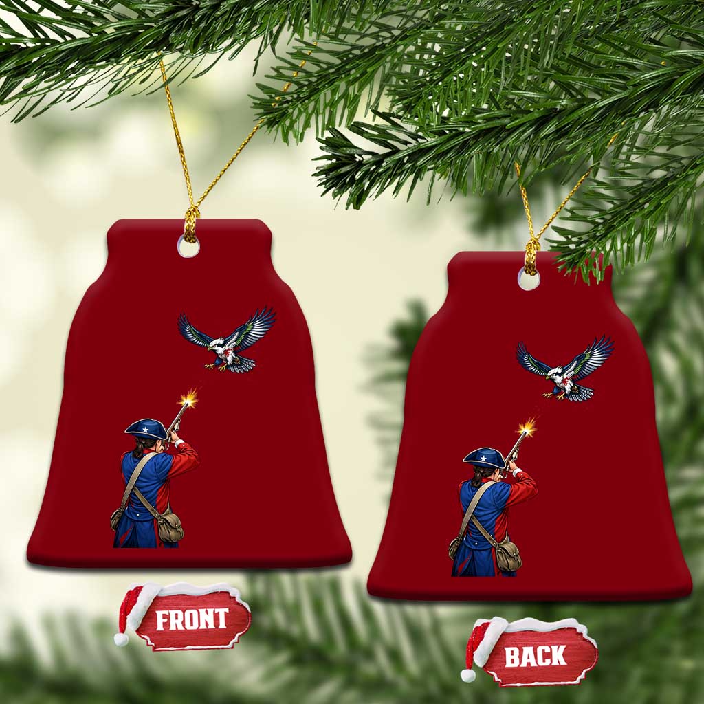 Funny Minutemen Shooting Blue and Green Hawk Football Rivalry Ceramic Ornament TS11 Print Your Wear