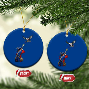 Funny Minutemen Shooting Blue and Green Hawk Football Rivalry Ceramic Ornament TS11 1pc Blue Print Your Wear