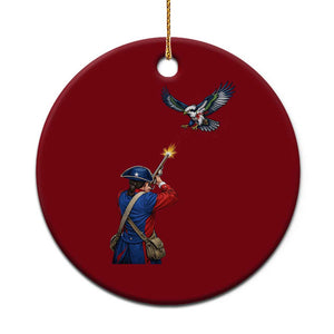 Funny Minutemen Shooting Blue and Green Hawk Football Rivalry Ceramic Ornament TS11 1pc Red Print Your Wear