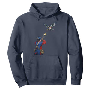 Funny Minutemen Shooting Blue and Green Hawk Football Rivalry Hoodie TS11 Navy Print Your Wear