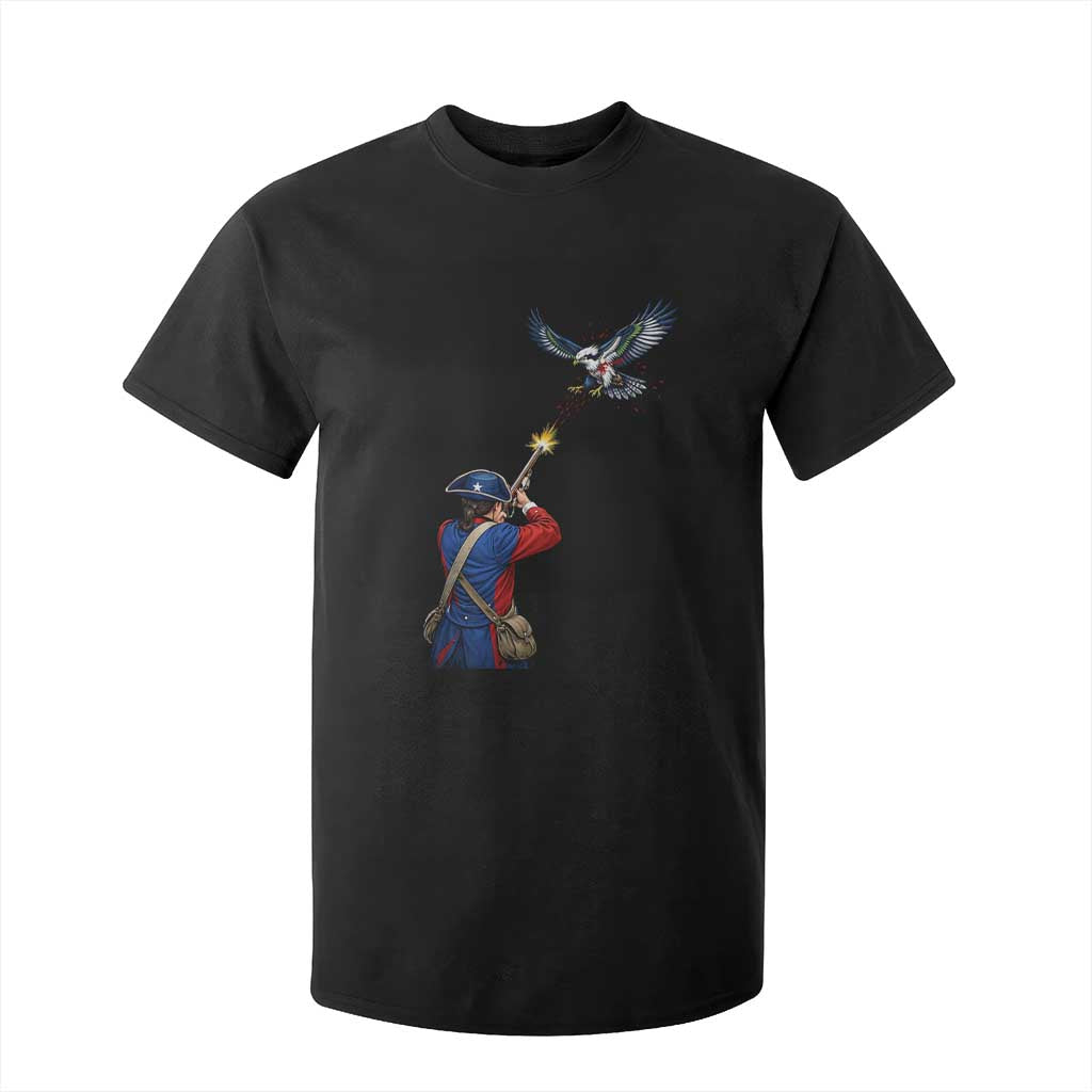 Funny Minutemen Shooting Blue and Green Hawk Football Rivalry T Shirt For Kid TS11 Black Print Your Wear