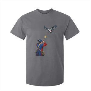 Funny Minutemen Shooting Blue and Green Hawk Football Rivalry T Shirt For Kid TS11 Charcoal Print Your Wear