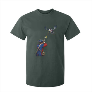 Funny Minutemen Shooting Blue and Green Hawk Football Rivalry T Shirt For Kid TS11 Dark Forest Green Print Your Wear