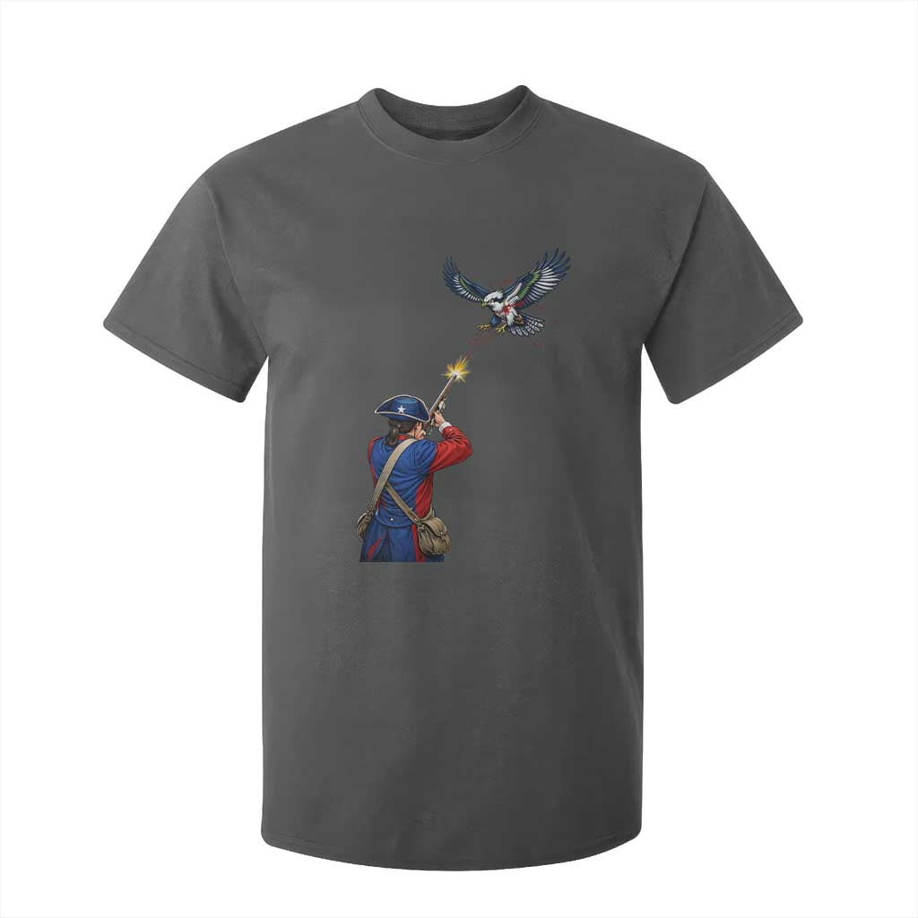 Funny Minutemen Shooting Blue and Green Hawk Football Rivalry T Shirt For Kid TS11 Dark Heather Print Your Wear