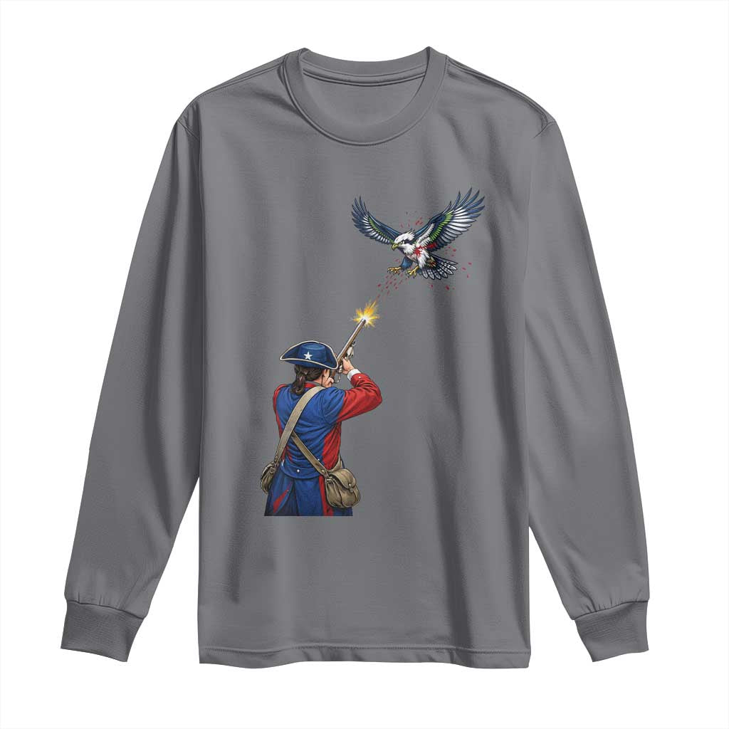 Funny Minutemen Shooting Blue and Green Hawk Football Rivalry Long Sleeve Shirt TS11 Charcoal Print Your Wear