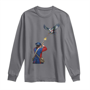 Funny Minutemen Shooting Blue and Green Hawk Football Rivalry Long Sleeve Shirt TS11 Charcoal Print Your Wear