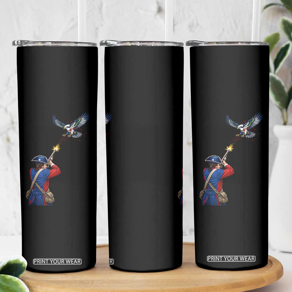 Funny Minutemen Shooting Blue and Green Hawk Football Rivalry Skinny Tumbler TS11 Print Your Wear