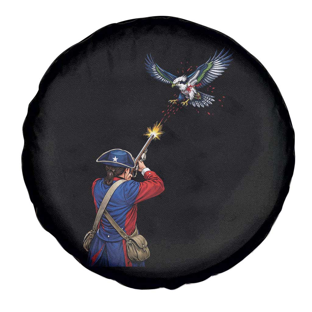 Funny Minutemen Shooting Blue and Green Hawk Football Rivalry Spare Tire Cover TS11 Print Your Wear