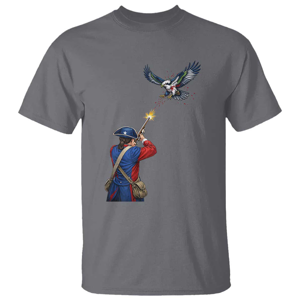 Funny Minutemen Shooting Blue and Green Hawk Football Rivalry T Shirt TS11 Charcoal Print Your Wear