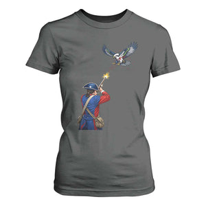 Funny Minutemen Shooting Blue and Green Hawk Football Rivalry T Shirt For Women TS11 Dark Heather Print Your Wear