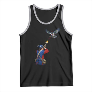 Funny Minutemen Shooting Blue and Green Hawk Football Rivalry Tank Top TS11 Black Athletic Heather Print Your Wear
