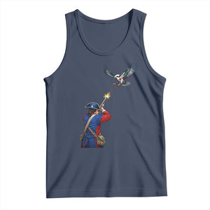 Funny Minutemen Shooting Blue and Green Hawk Football Rivalry Tank Top TS11 Navy Print Your Wear