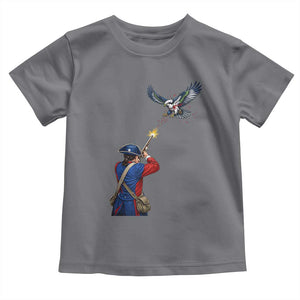 Funny Minutemen Shooting Blue and Green Hawk Football Rivalry Toddler T Shirt TS11 Charcoal Print Your Wear